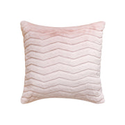 Rose Chevron Faux Fur Pillow Cover Square