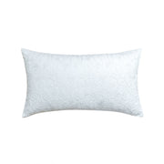 White Embroidered Floret Pillow Cover Lumbar