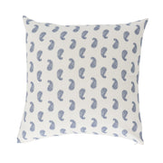 Indigo Paisley Print Square Pillow Cover