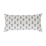 Indigo Paisley Print Lumbar Pillow Cover