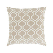 Beige Mid-Century Modern Square Pillow Cover