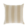 Tan Coastal Stripe Square Pillow Cover