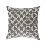 Slate Gray Hexagon Square Pillow Cover