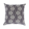 Gray Waves Square Pillow Cover