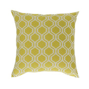 Chartreuse Hexagon Square Pillow Cover