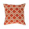Burnt Orange Mid-Century Modern Square Pillow Cover