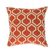 Burnt Orange Mid-Century Modern Square Pillow Cover