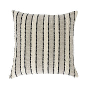 Charcoal Palm Desert Stripe Square Pillow Cover