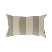 Sage Coastal Stripe Lumbar Pillow Cover