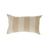 Tan Coastal Stripe Lumbar Pillow Cover