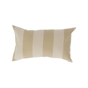 Tan Coastal Stripe Lumbar Pillow Cover