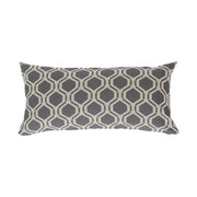 Slate Gray Hexagon Lumbar Pillow Cover