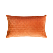 Orange Geometric Velvet Pillow Cover Lumbar