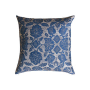 Blue Vintage Floral Pillow Cover Square